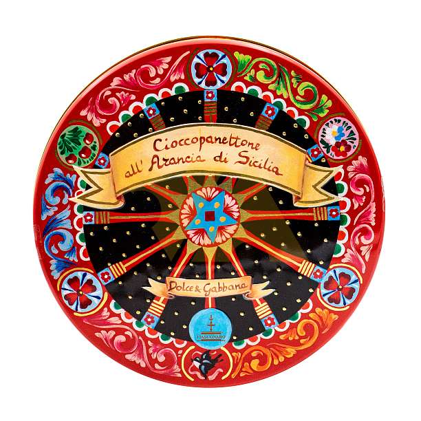 Панеттоне шоколадный с цукатами из сицилийского апельсина CIOCCOPANETTONE, DOLCE&GABBANA, 1 кг (ж/б)  Fiasconaro Италия