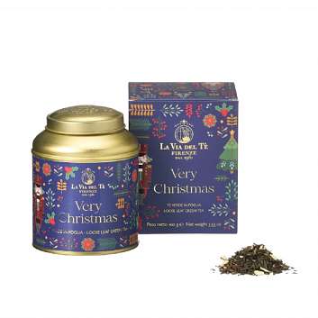 Чай зеленый листовой VERY CHRISTMAS, LA VIA DEL TE, 0,100 кг (ж/б в карт/кор)