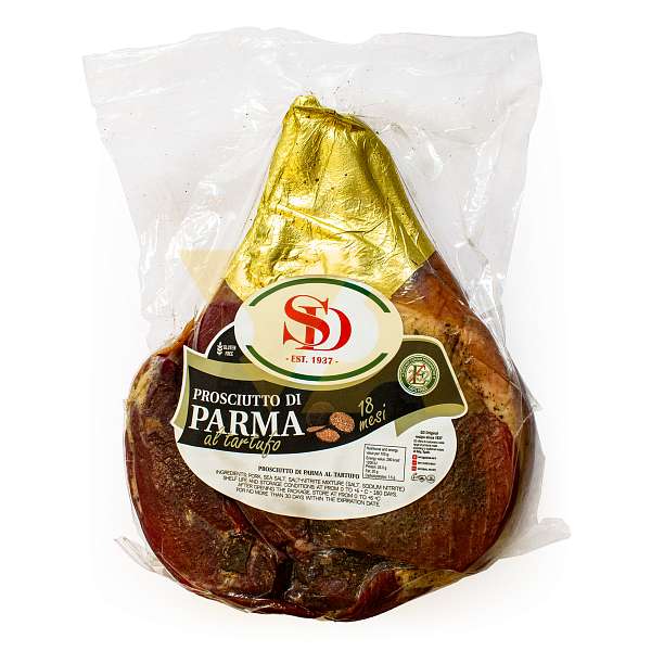 Окорок сыровяленый (Прошутто ди Парма) с черным трюфелем, целый окорок, выдержка 18 месяцев, SD, ~ 5 кг (вак/уп)  Сытный дом Россия
