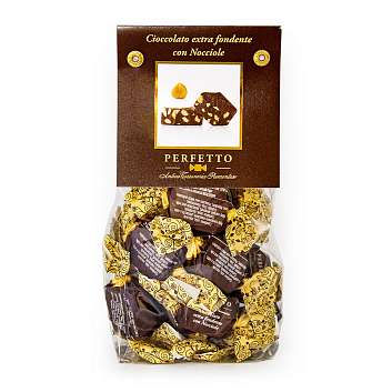 Конфеты из горького шоколада с лесным орехом PERFETTO, ANTICA TORRONERIA PIEMONTESE, 0,150 кг (пласт/пакет)