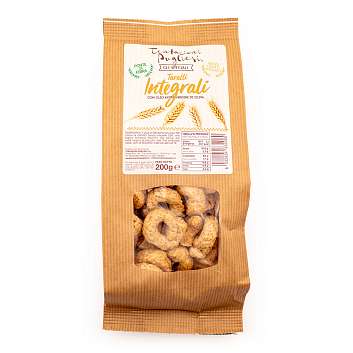 Таралли Интеграле, мука из неочищенного зерна (муки интеграле)  с оливковым маслом первого холодного отжима, TENTAZIONI PUGLIESI, 0,200 кг