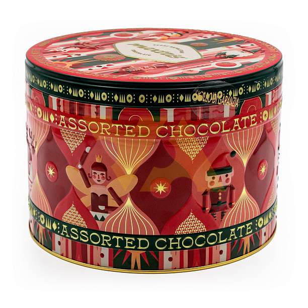 Ассорти из трех пралине в темном и молочном шоколаде, MAXTRIS, 0,300 кг (новогодняя жест/кор)  Confetti Maxtris Италия