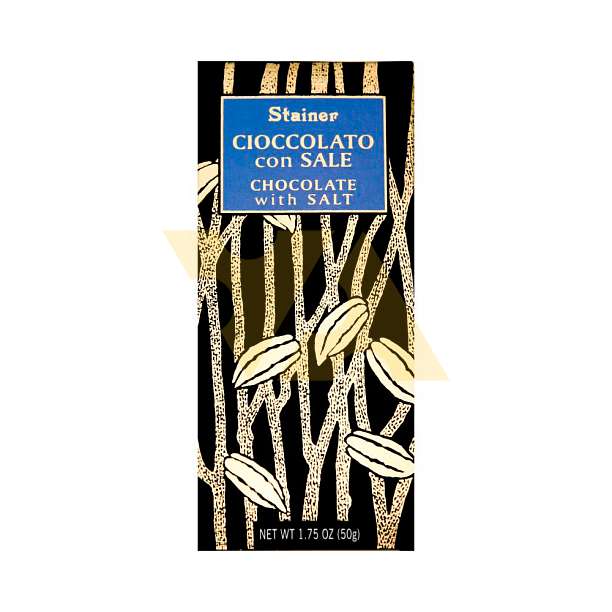 Шоколад молочный с солью 3176, 32% какао, STAINER, 0,05 кг (карт/кор)  ANDREA STAINER Италия