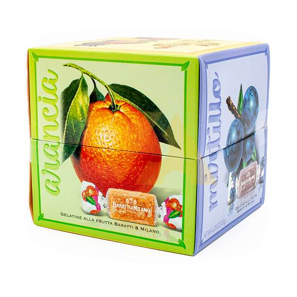 Мармелад фруктовый ассорти с фруктовым соком GIADA, 5853, 5 вкусов, BARATTI&MILANO, 0,150 кг (карт/кор кубик)  Baratti & Milano Италия