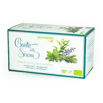 Чай травяной с шалфеем, тимьяном и эвкалиптом "Песня сирены" BIO, 15 пакетиков по 3 гр, REGINADIFIORI, 0,045 гр (карт/кор)