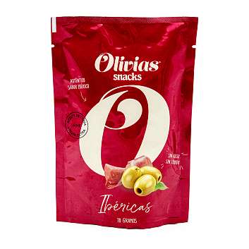 Оливки Гордаль с ароматом хамона «Снек Иберика», OLIVIAS BY TAST, 0,070 кг (дойпак)