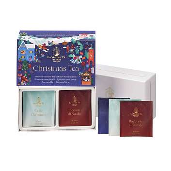 Набор трех видов чая CHRISTMAS TEA, 12 пакетиков, LA VIA DEL TE, 0,030 кг (подарочная коробка)