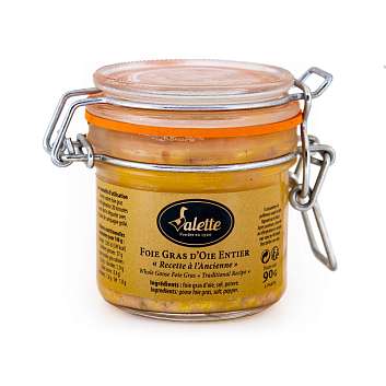 Фуа-гра гусиная цельная по традиционному рецепту, VALETTE, 0,09 кг (ст/б)