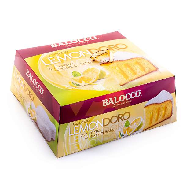 Коломба LEMONDORO, кулич с кремом из сицилийских лимонов, BALOCCO, 0,75 кг (карт/кор)  Balocco Италия