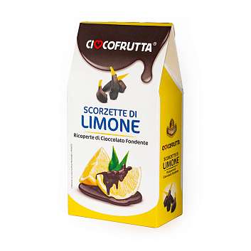 Лимонные цукаты в темном шоколаде, CIOCCOFRUTTA, 0,150 кг (карт/кор)
