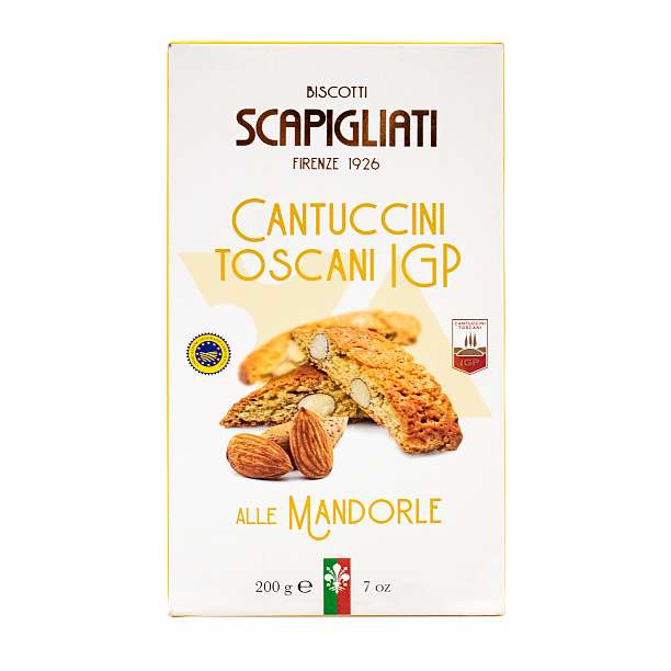 Кантуччини Тосканские IGP миндальные, SCAPIGLIATI, 0,200 кг (карт/кор)  Scapigliati Dolciaria Италия