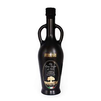 Масло оливковое первого холодного отжима из оливок сорта Таджаски, 100% ITALIANO (ANFORA), FERRARI, 0,500 л (ст/бут матовая Анфора с надписью)