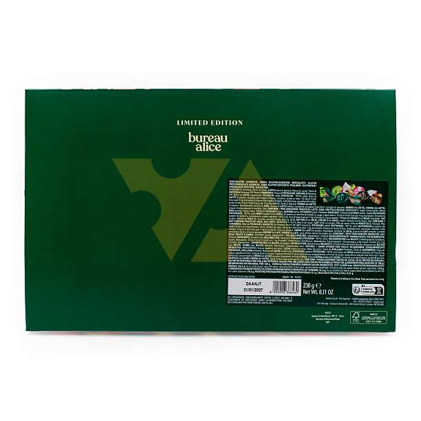 Ассорти шоколадных конфет BUREAU ALICE, VENCHI, 0,230 кг (подарочная карт/кор, коллекция «Рождественская Алиса»)  Venchi Италия