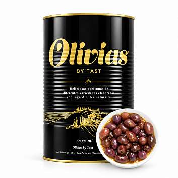 Маслины Каламата с косточкой, OLIVIAS BY TAST, 4,25 кг / 2,5 кг / (ж/б)