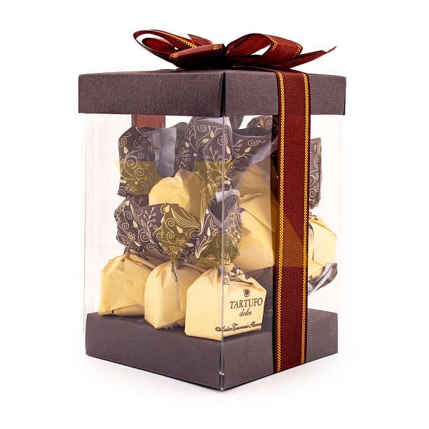 Конфеты 0145 Трюфель Дольче в бежевой бумаге, ANTICA TORRONERIA PIEMONTESE, 0,200 кг (пл/кор в виде башенки)  Antica Torroneria Piemontese Италия