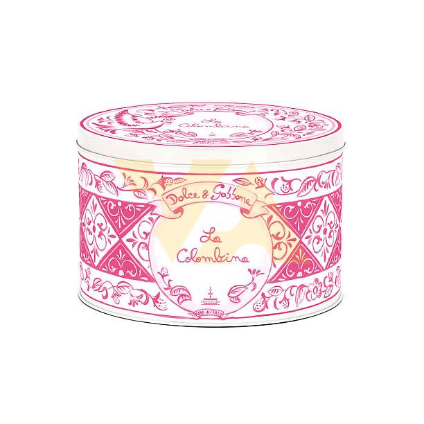 Коломба мини с мандариновым кремом, покрытая глазурью и кусочками фисташек, без апельсиновых цукатов, DOLCE&GABBANA, 0,100 кг (ж/б)  Fiasconaro Италия