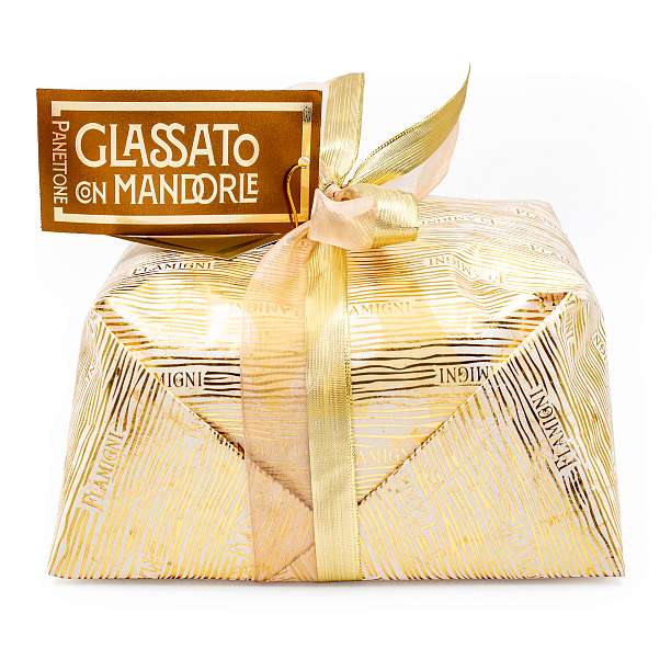 Панеттоне глазированный с миндалем, FLAMIGNI, 1 кг (бумажная упаковка)  Flamigni S.r.L. Италия