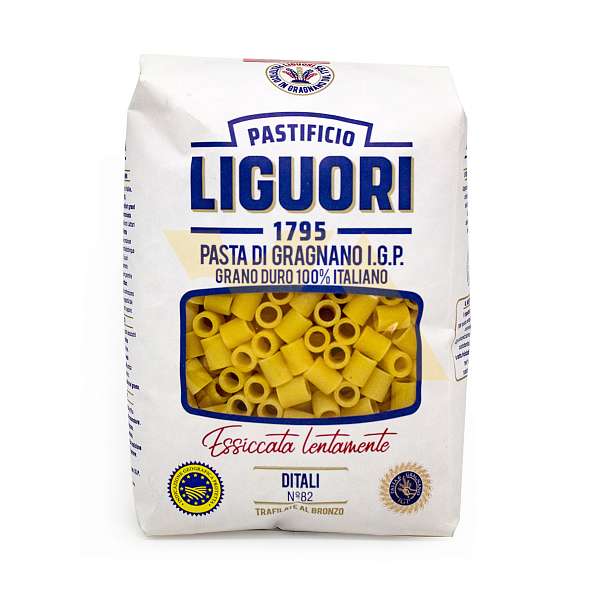 Дитали №82, паста из Граньяно I.G.P. из твердых сортов пшеницы, LIGUORI, 0,5 кг (бум/упак) 0.5 кг. Liguori Pastificio Италия