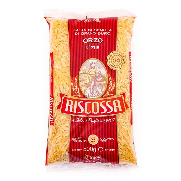 Орцо №71В, паста из твердых сортов пшеницы, RISCOSSA, 0,5 кг  Pastificio Riscossa Италия