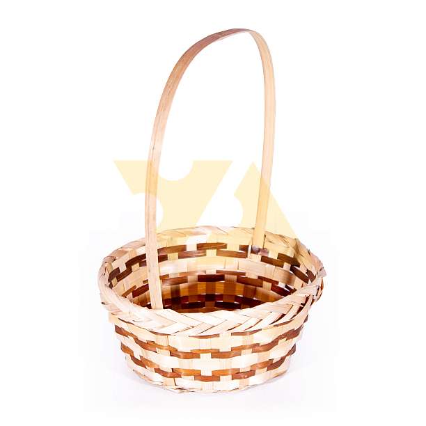 Корзина малая бамбук, размер Д23xН11/36,3 см