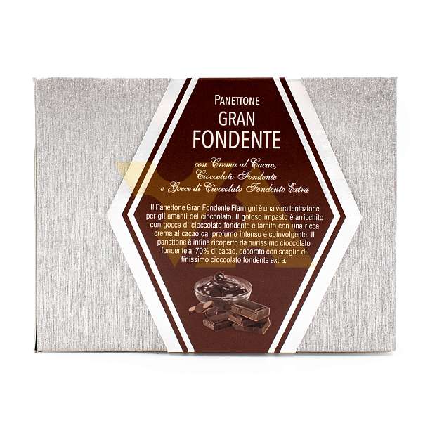 Панеттоне GRAN FONDENTE с кремом какао и каплями темного шоколада, FLAMIGNI, 0,350 кг  Flamigni S.r.L. Италия