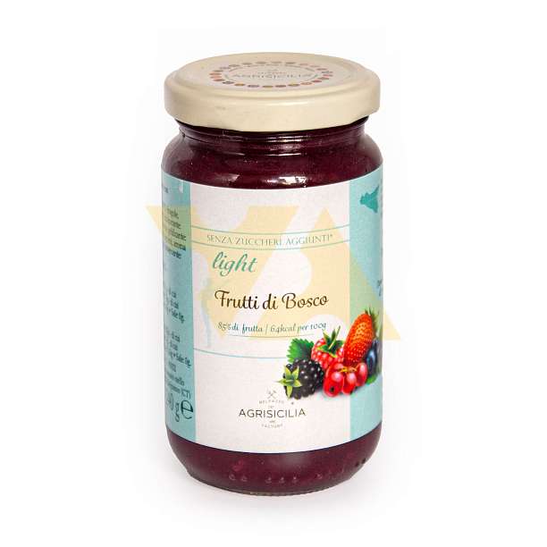 Конфитюр из лесных ягод без добавления сахара LIGHT, AGRISICILIA, 0,240 кг (ст/б)  Agrisicilia Италия