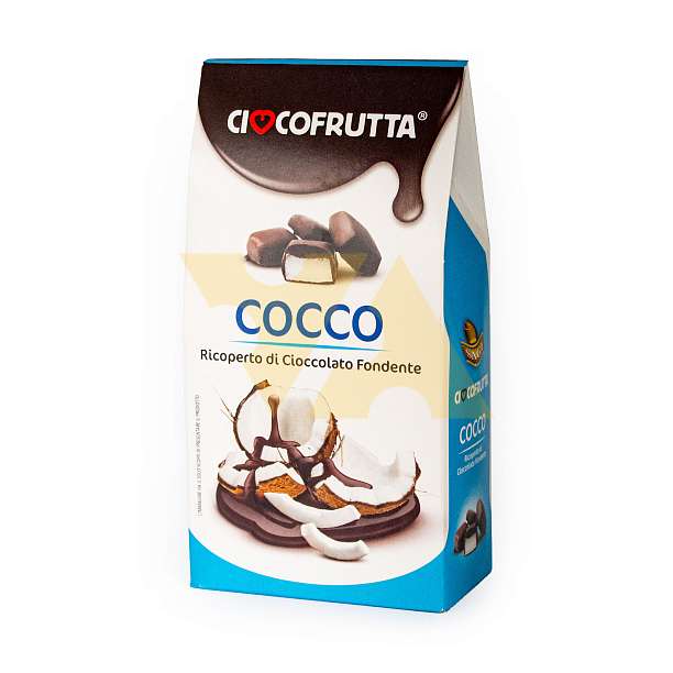 Кокос в темном шоколаде, CIOCCOFRUTTA, 0,150 кг (карт/кор)  Ciocofrutta Италия
