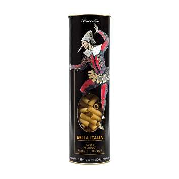 Ригатони PINOCCHIO COMEDIA DELL\'ARTE, паста в подарочной тубе, UMBRO, 0,5 кг