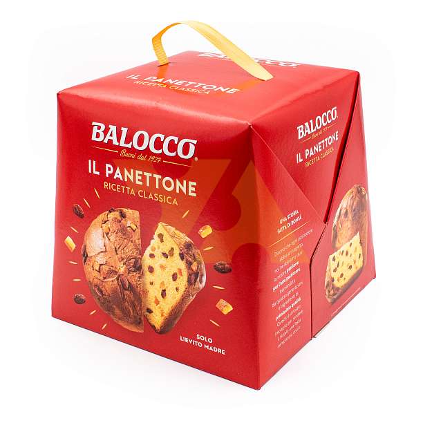 Панеттоне с изюмом и цукатами, рождественский кекс из Милана, BALOCCO, 0,75 кг (карт/кор) 0.75 кг. Balocco Италия
