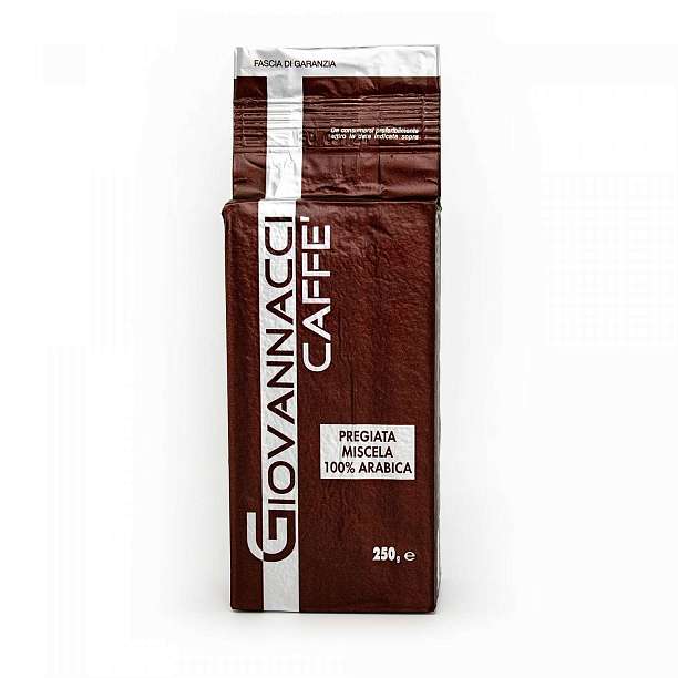 Кофе молотый, смесь обжаренная 100% Арабика, GIOVANNACCI, 0,25 кг (фольг/пакет)  Giovannacci Caffè Италия
