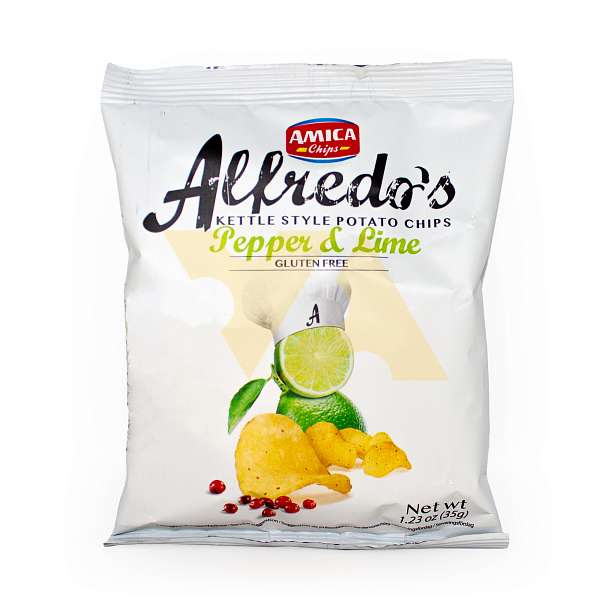 Чипсы картофельные со вкусом перца и лайма ALFREDO'S, ТМ AMICA CHIPS, 0,035 кг 0.035 кг. Amica Chips Италия