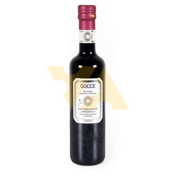 Уксус бальзамический из Модены IGP GOCCE, K4862, выдержка 1 год, кислотность 6%, 0,5 л (ст/б с красной крышкой)  Acetaia Leonardi Италия