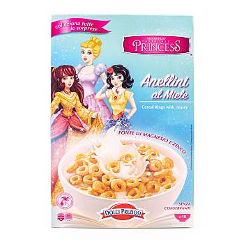 Сухой завтрак медовые колечки PRINCESS, CEREALITALIA, 0,300 кг
