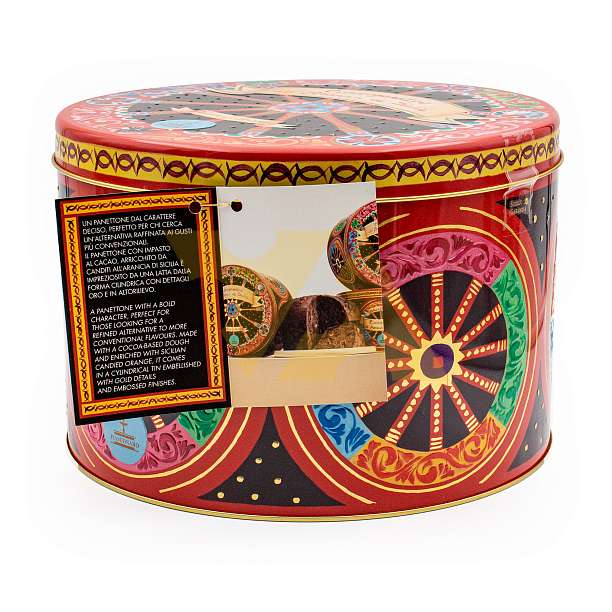 Панеттоне шоколадный с цукатами из сицилийского апельсина CIOCCOPANETTONE, DOLCE&GABBANA, 1 кг (ж/б)  Fiasconaro Италия