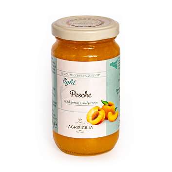 Конфитюр из персика без добавления сахара LIGHT, AGRISICILIA, 0,240 кг (ст/б)