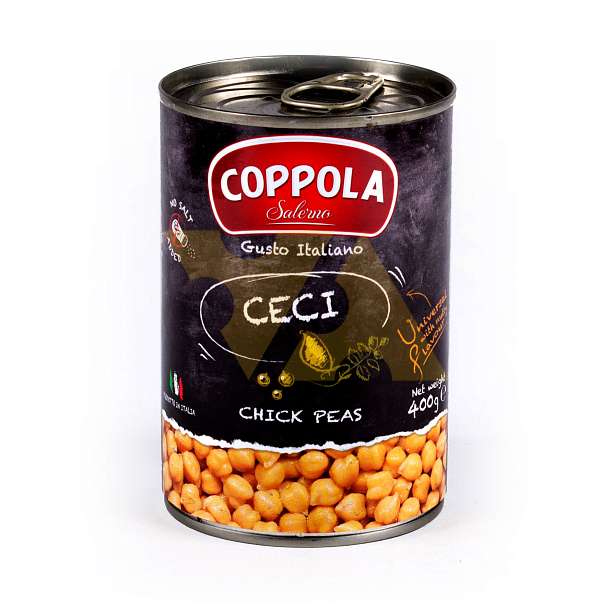 Горох Нут COPPOLA, 0,4 кг/0,24 кг/0,425 л (ж/б) 410 Coppola Foods Италия