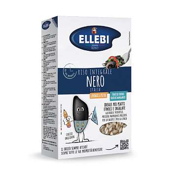 Рис черный Интеграле, неочищенное зерно, RISO ELLEBI, 0,500 кг