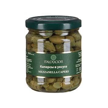 Каперсы Меццанелла в уксусе, ITALCARCIOFI, 0,18 кг/0,11 кг/0,212 л (ст/б)