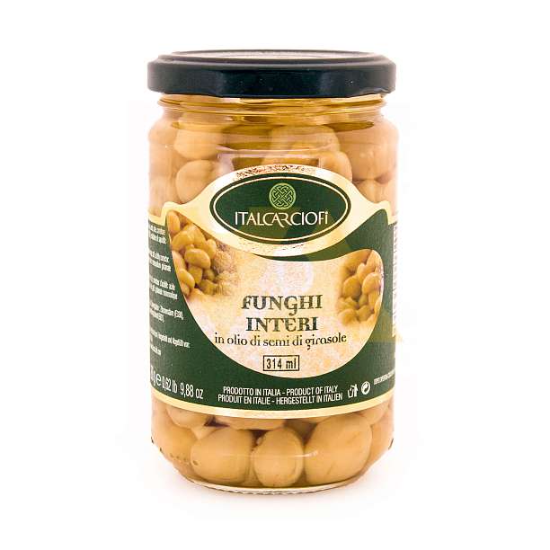 Шампиньоны целые в подсолнечном масле, ITALCARCIOFI, 0,28 кг/0,19 кг/0,314 л (ст/б)  Italcarciofi S.r.L. Италия
