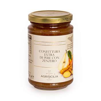 Конфитюр Экстра из груши с имбирем, AGRISICILIA, 0,360 кг (ст/б)