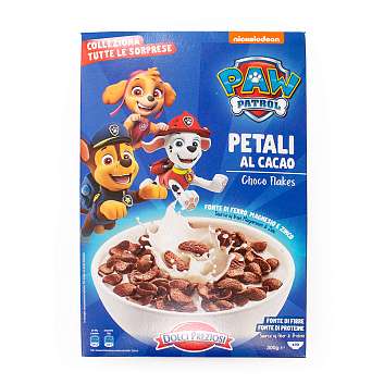 Сухой завтрак хлопья из неочищенного зерна с какао PAW PATROL (Щенячий патруль), CEREALITALIA, 0,300 кг (карт/кор)