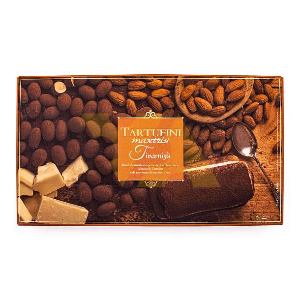 Миндаль в белом шоколаде со вкусом тирамису TARTUFINI, MAXTRIS, 0,5 кг  Confetti Maxtris Италия