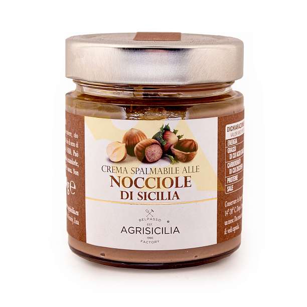 Крем из сицилийского лесного ореха (фундука), AGRISICILIA, 0,200 кг (ст/б)  Agrisicilia Италия