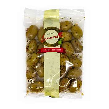 Оливки с приправами, LUCARELLI, 0,2 кг (пл/пак)