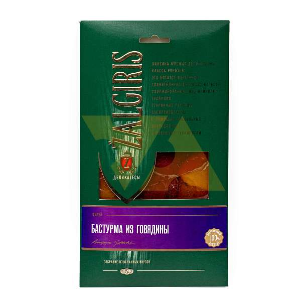 Бастурма из говядины, нарезка, т.м. ZALGIRIS, 0,050 кг  ТД ЛИОН Россия