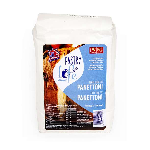 Мука пшеничная типа 00, идеальна для приготовления панеттоне, пандоро, коломба и баба, MOLINO FERRARI, 1 кг 1 кг. MOLINO FERRARI Италия