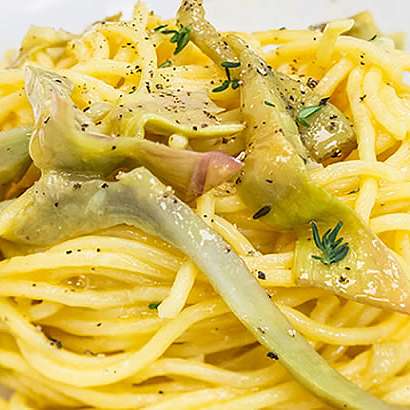 Карбонара с артишоками