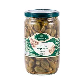 Каперсы с ножкой в уксусе, ITALCARCIOFI, 0,69 кг/0,42 кг/0,72 л (ст/б)