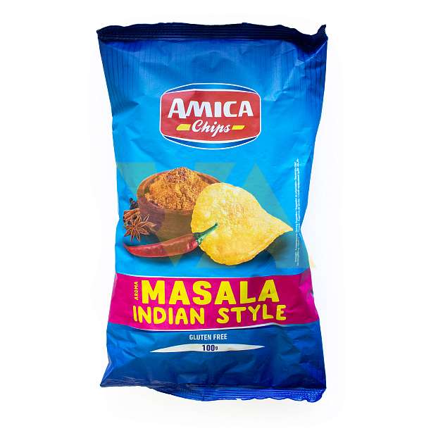Чипсы картофельные со вкусом индийской смеси специй Масала, AMICA CHIPS, 0,1 кг  Amica Chips Италия