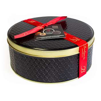Конфеты коллекция в темном шоколаде, ассорти 5 видов, BODRATO CIOCCOLATO, 0,350 кг (черная жест/коробка)